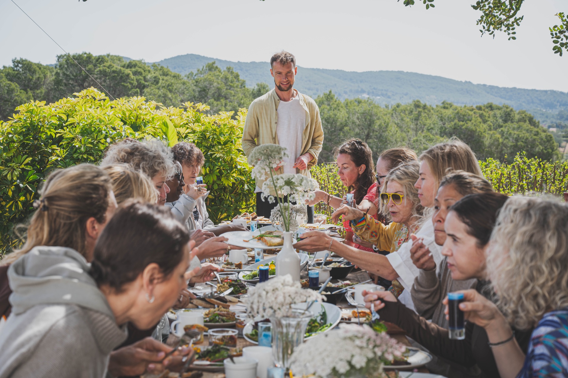 Retreat dinner scene