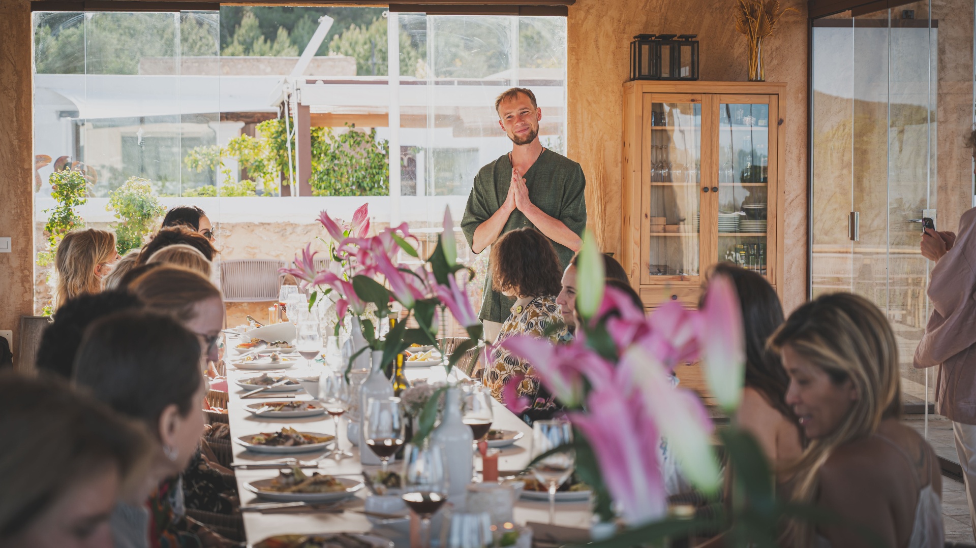 Vytautas at a retreat dinner